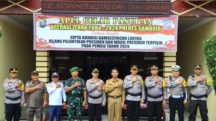 Apel Gelar Pasukan Operasi Zebra Toba 2024 Polres Samosir, Fokus Jelang Pelantikan Presiden dan Wakil Presiden Terpilih