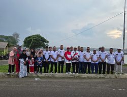 Bersama Ketum Elang Tiga Hambalang, Pengurus DPP Aceh Gelar Jalan Santai Pagi di Waduk Lhokseumawe