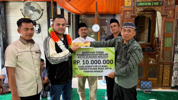 Dari Masjid Tertua dirut PT Green Palma Hadir untuk Masyarakat Kampar Hulu