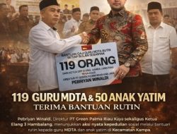 Dari Kampar untuk Umat, Tangan Sunyi Pebriyan Winaldi Menghidupkan Harapan 119 Guru dan 50 Anak Yatim