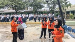 Edukasi Kebencanaan BPBD Kota Medan di MPLS SMPN 18 Medan